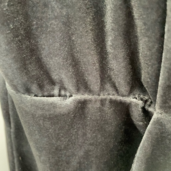 Sage green velour draped jumpsuit - Picture 8 of 11